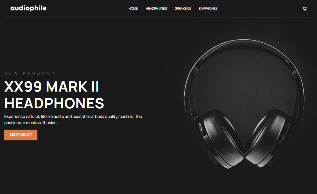 Audiophile E-commerce Site Screenshot